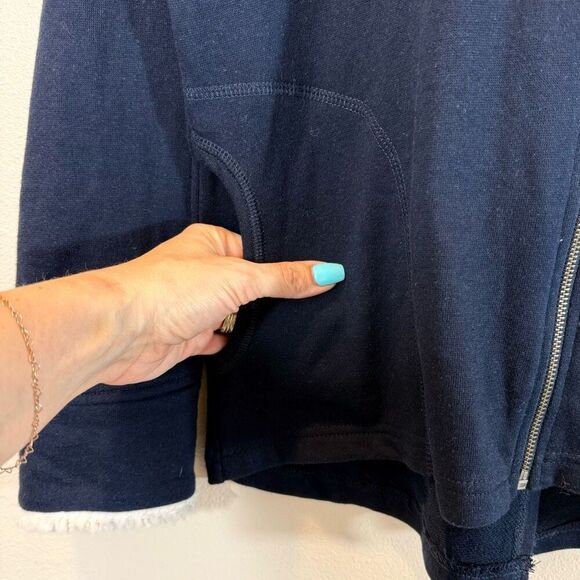 P.J. Salvage Sherpa Trim Zip-Up Hoodie Sweatshirt Women's Medium - Picture 3 of 10